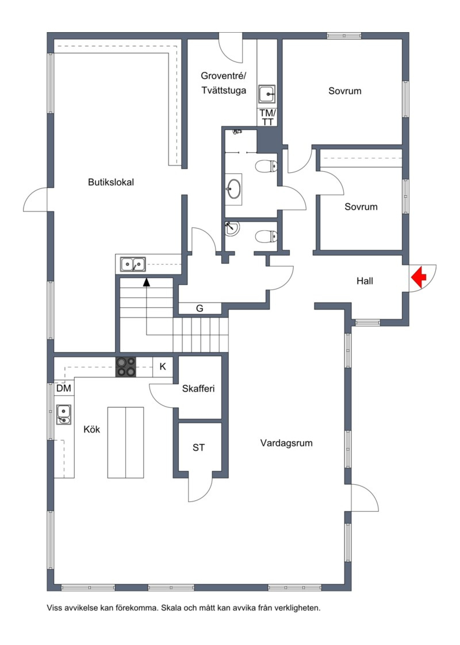 Planritning entréplan Västergarn Övide 902