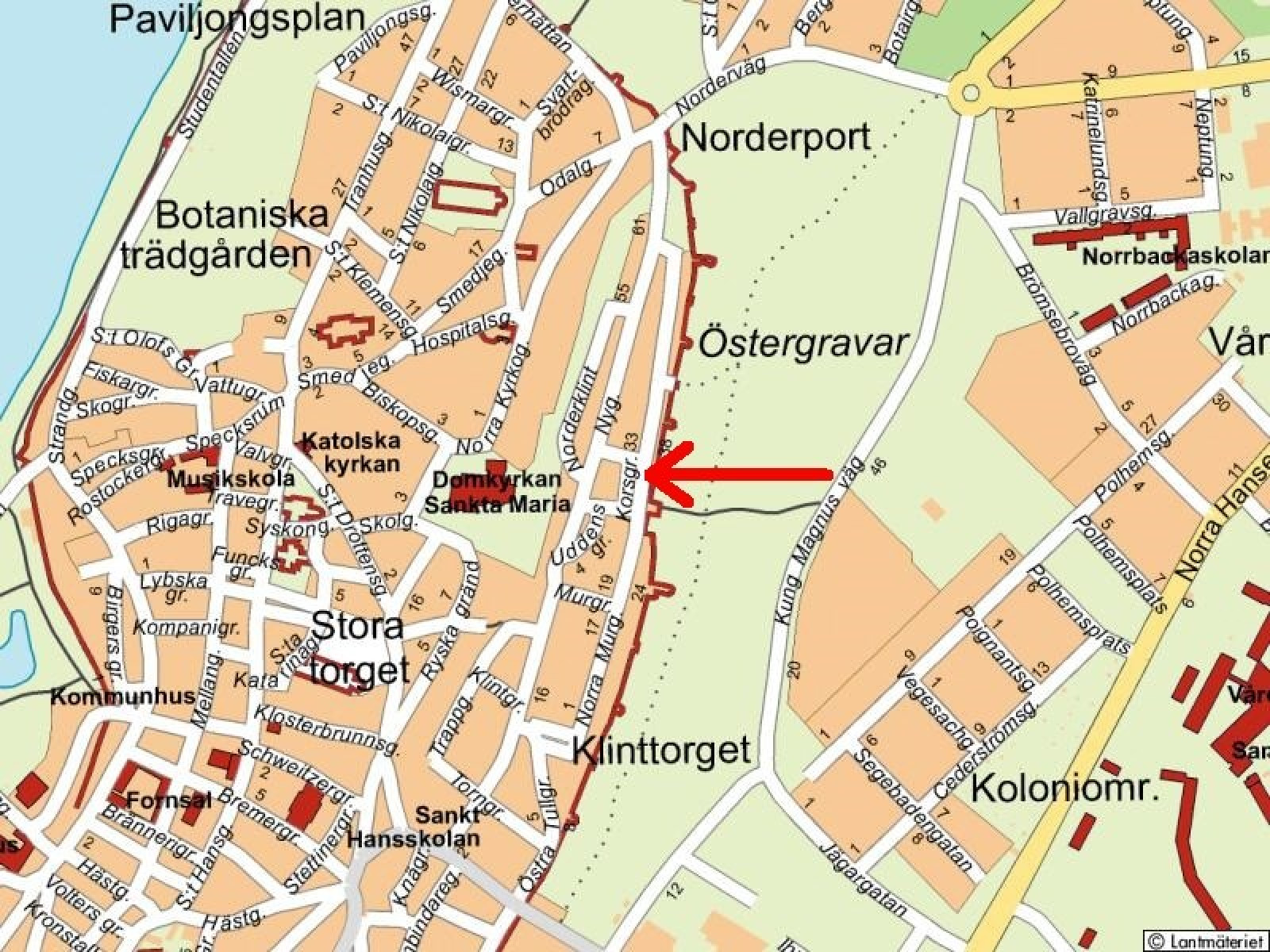 Stadskarta Korsgränd 6