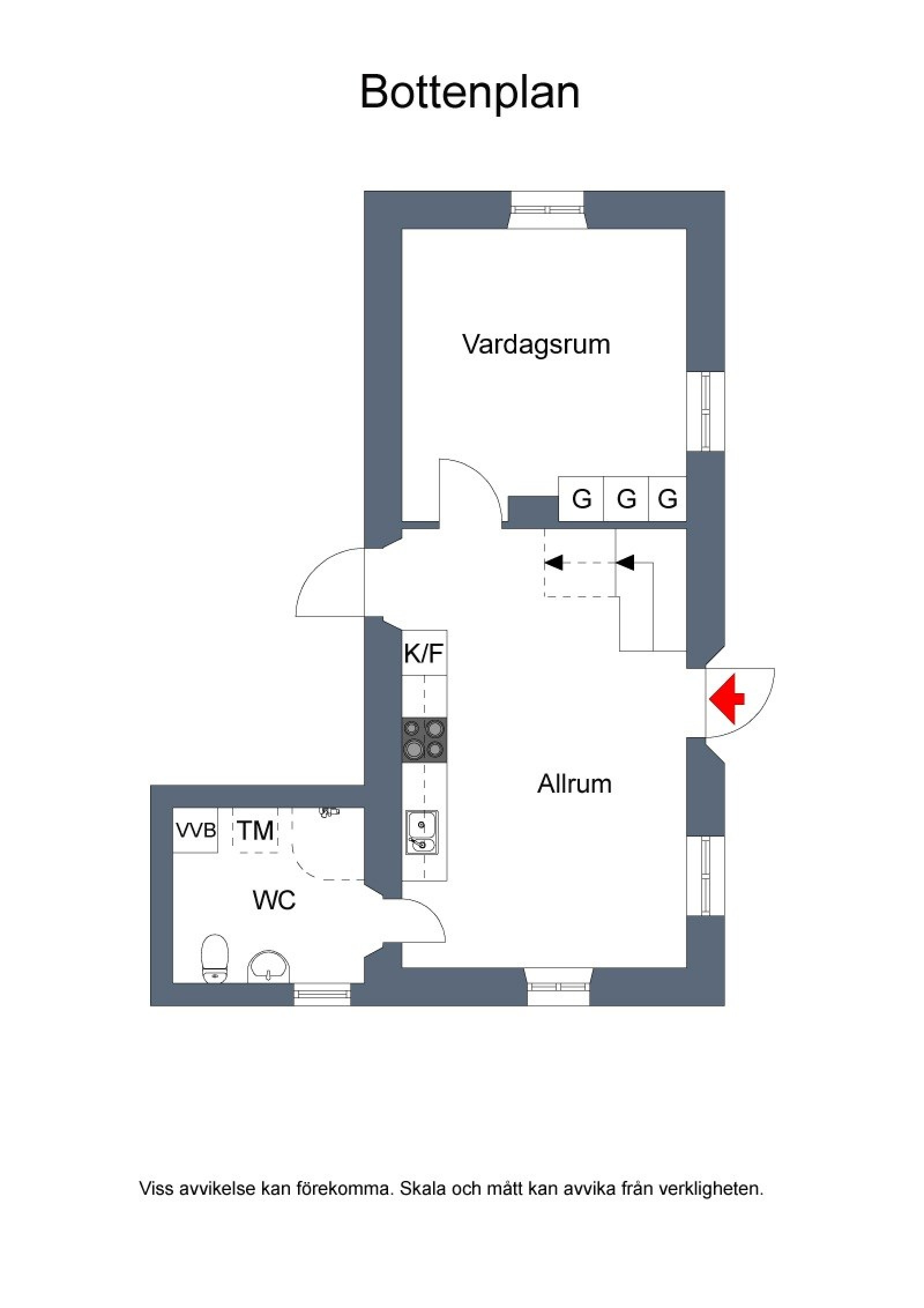 Planritning bottenplan Rute Furilden 805