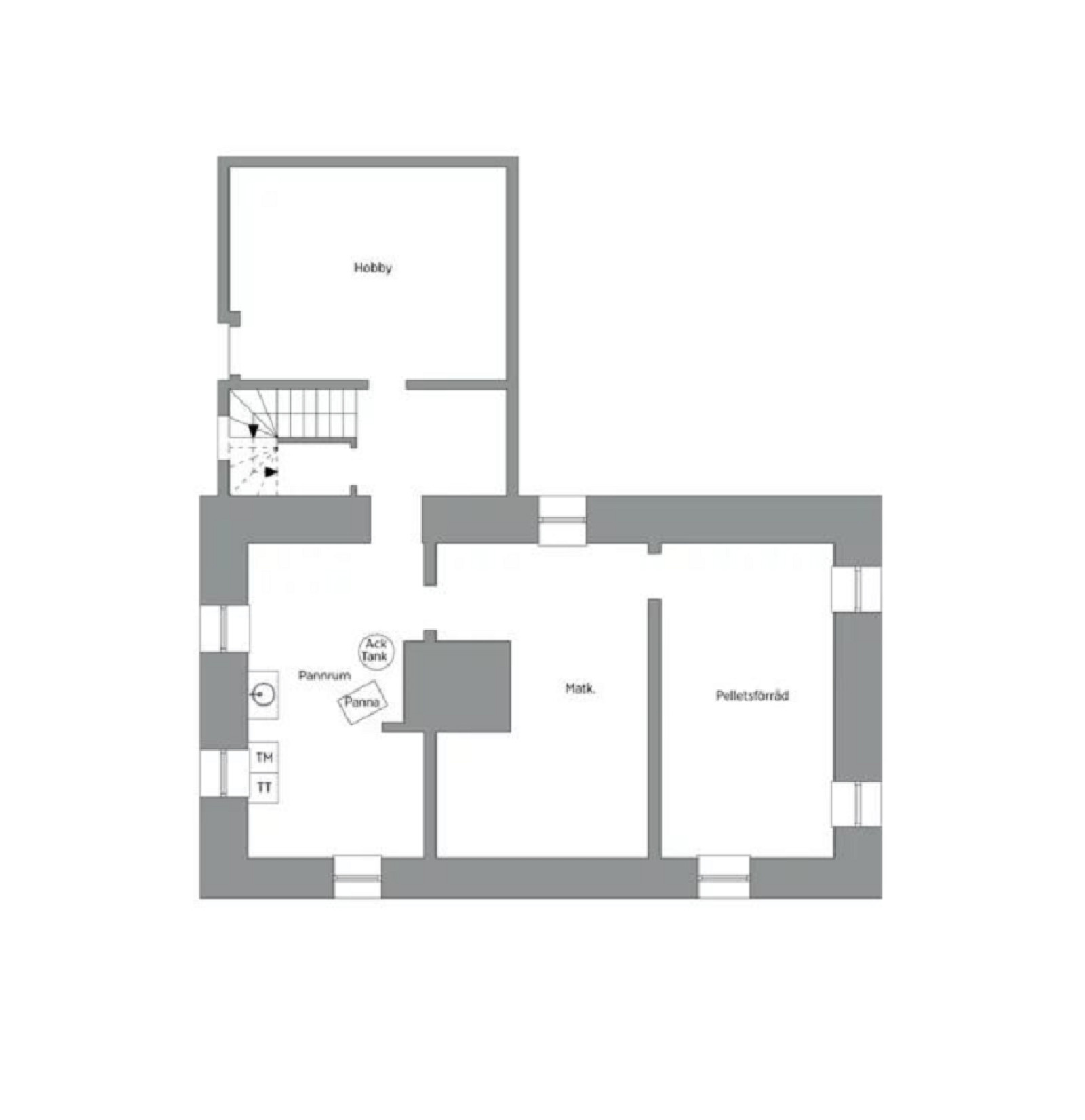 Källarplan Gothem Kyrkebjärs 919A+B