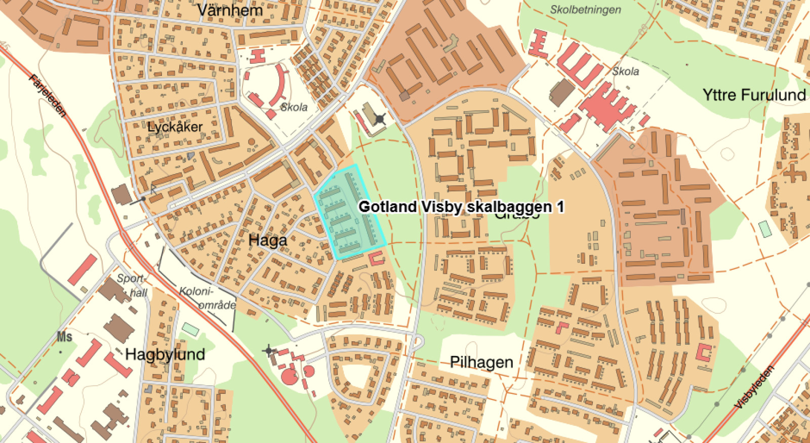 Terrängkarta Hagstigen 2-52, Myrstigen 21-99