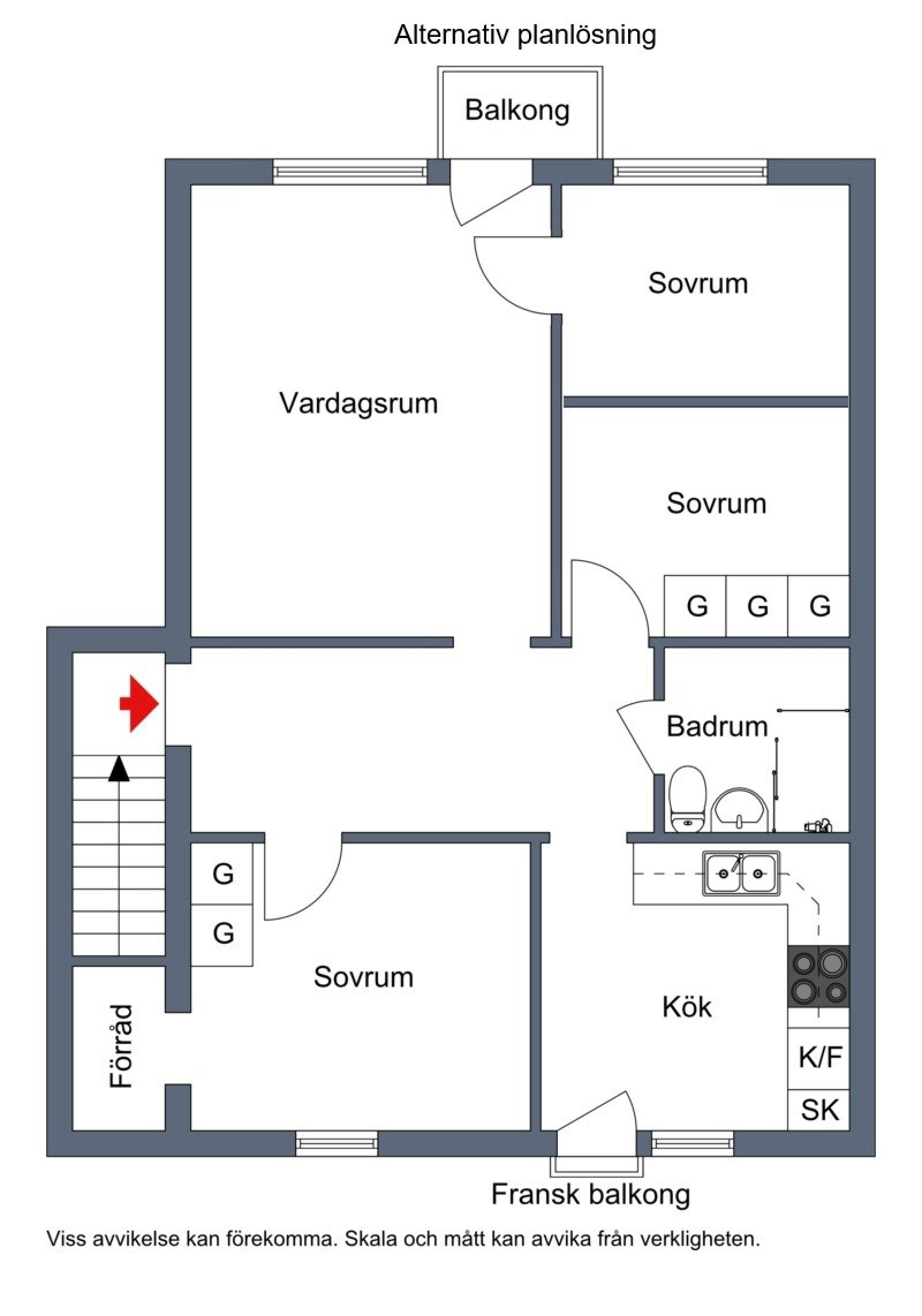 Alternativ planlösning Styrmansgatan 175