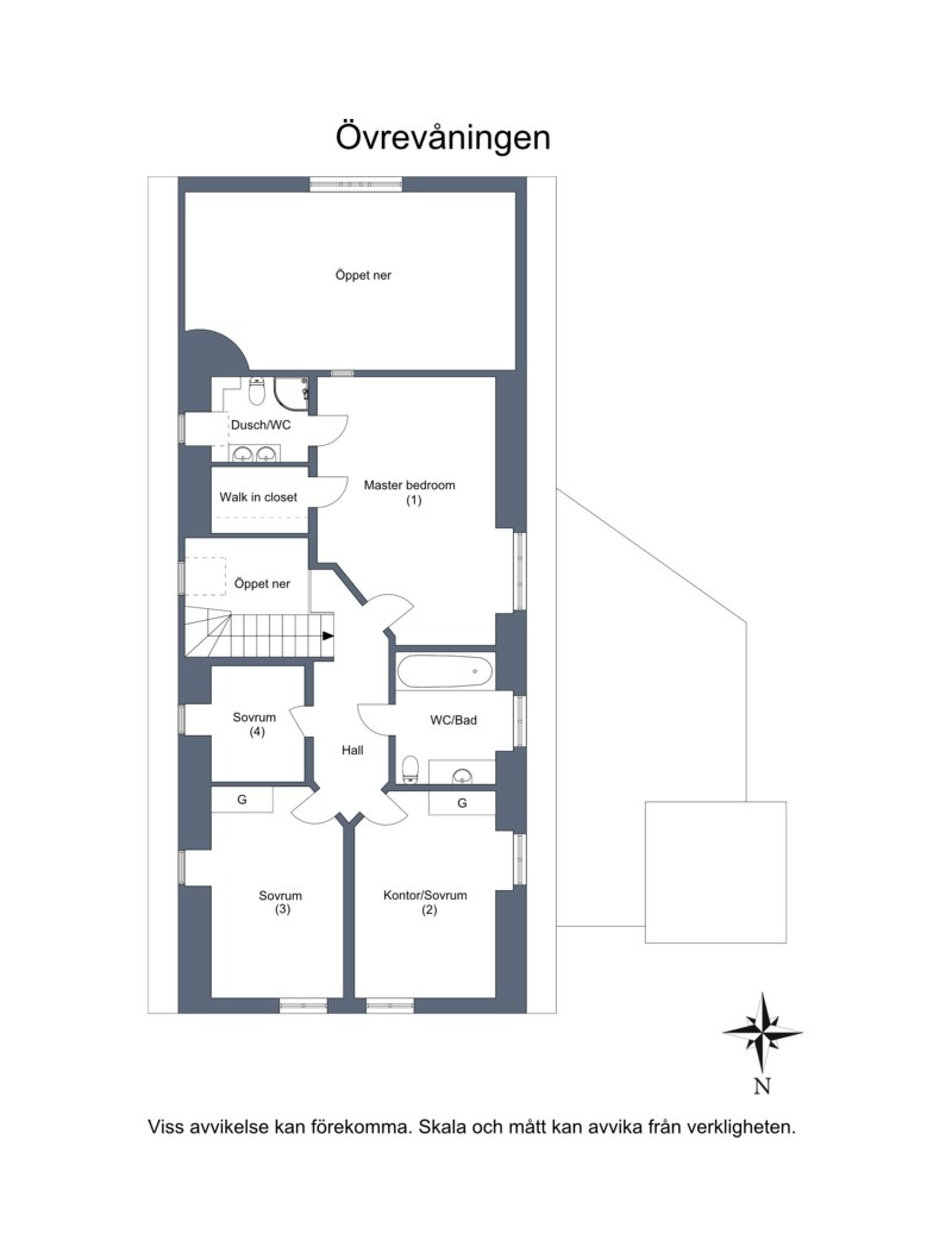 Övervåning Sanda Havsstigen 12