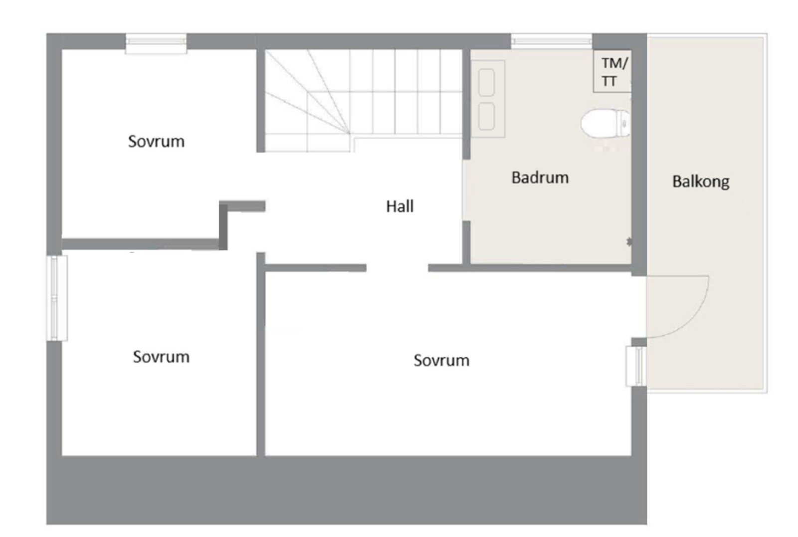 Övre plan Björkvägen 17