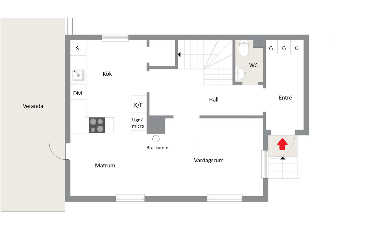 Entréplan Björkvägen 17