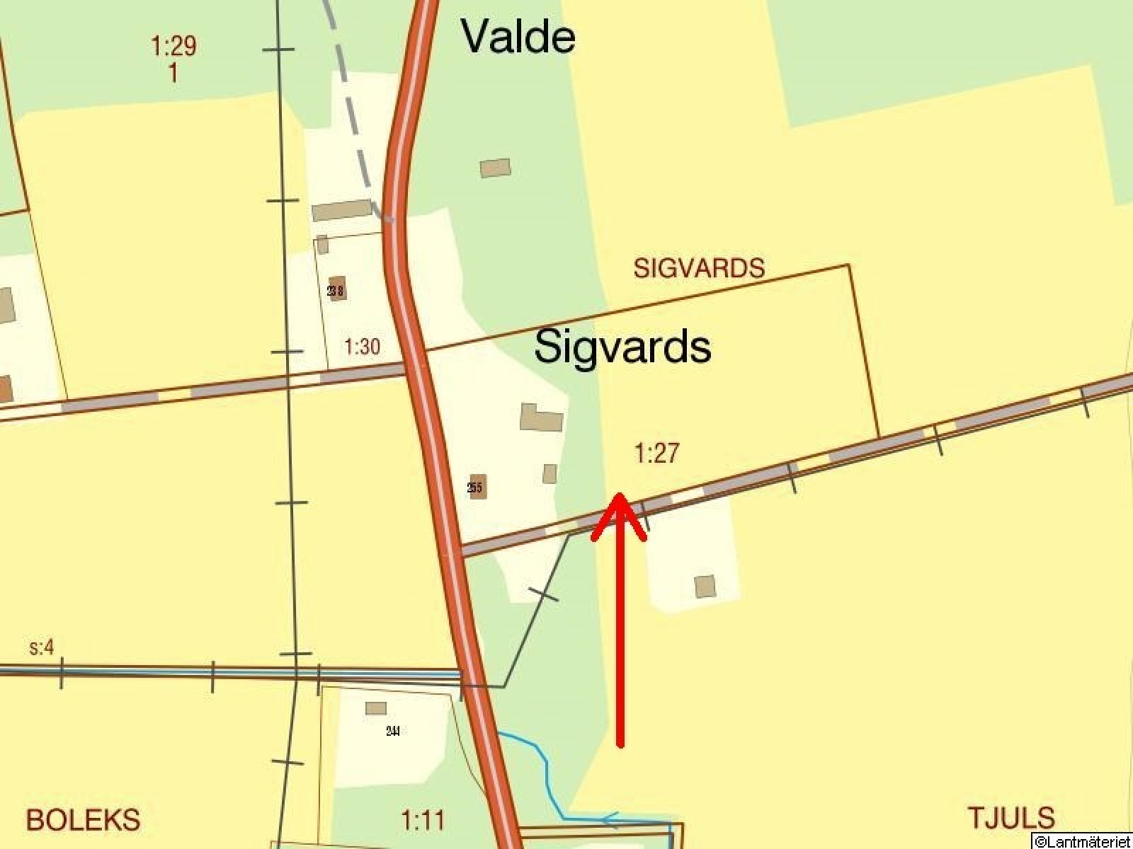 Fastighetskarta Eskelhem Sigvards 255