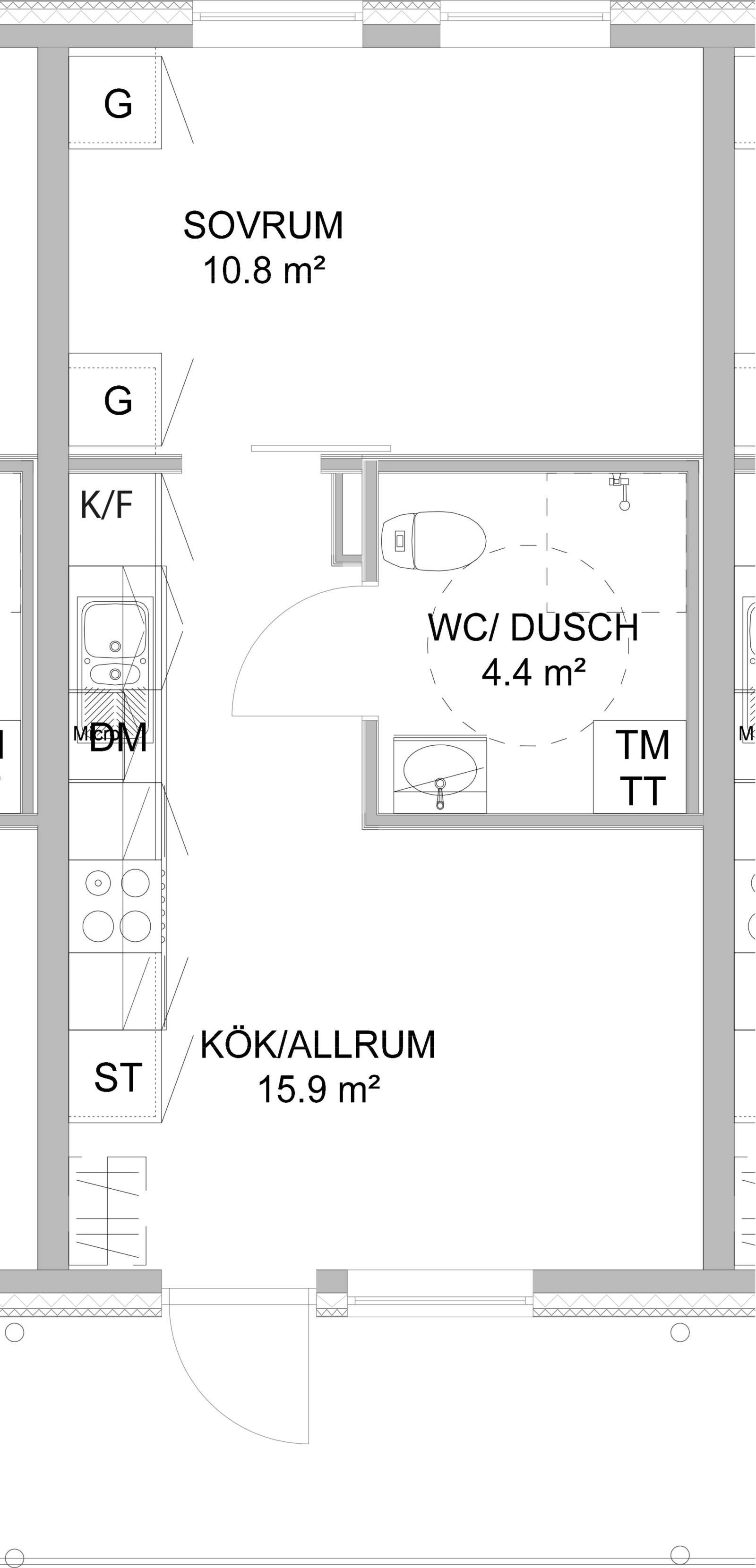 Planritning Fältgatan 71 F lgh 1103