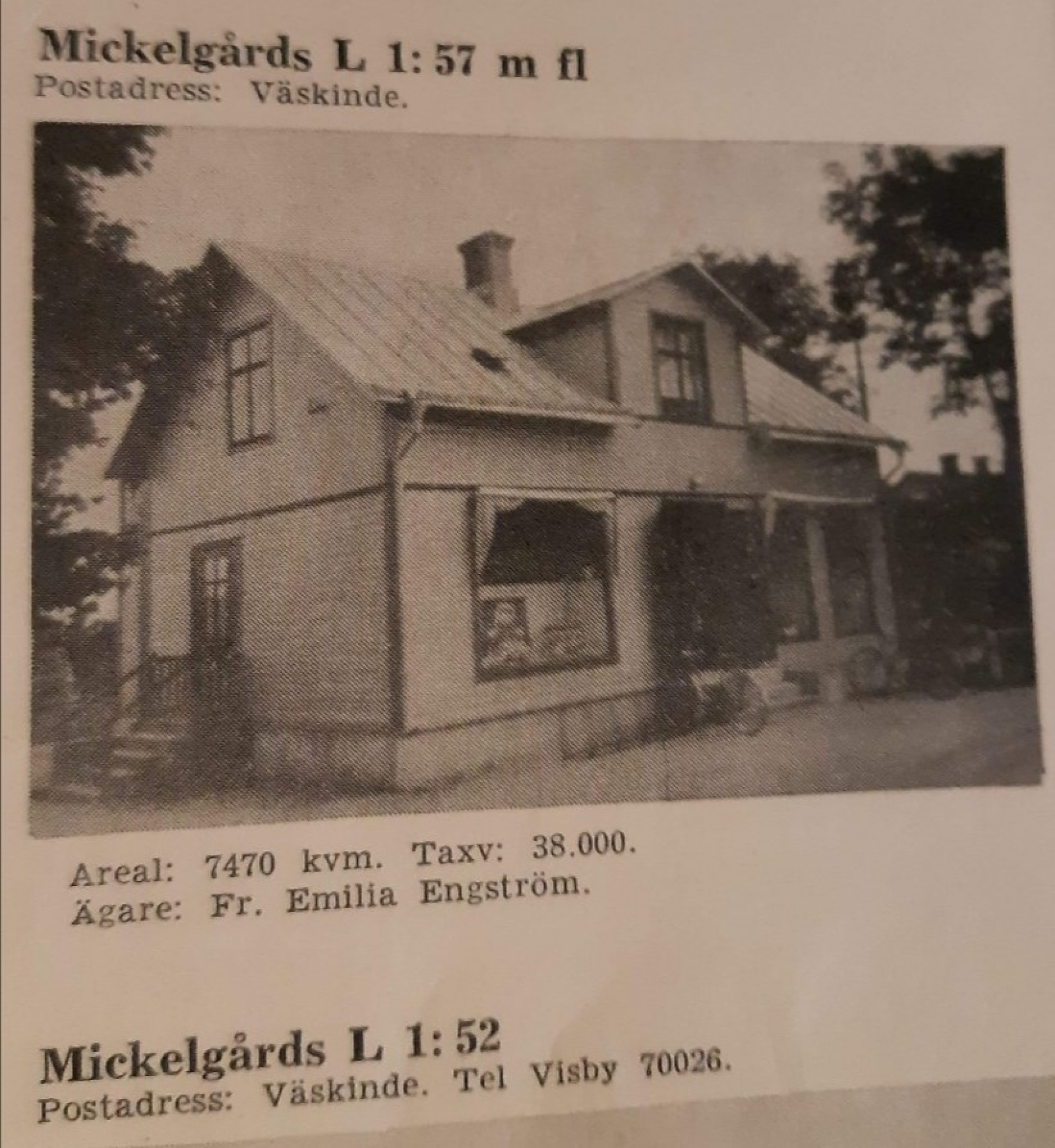 Lilla Mickelgårds som affär Väskinde Lilla Mickelgårds 155
