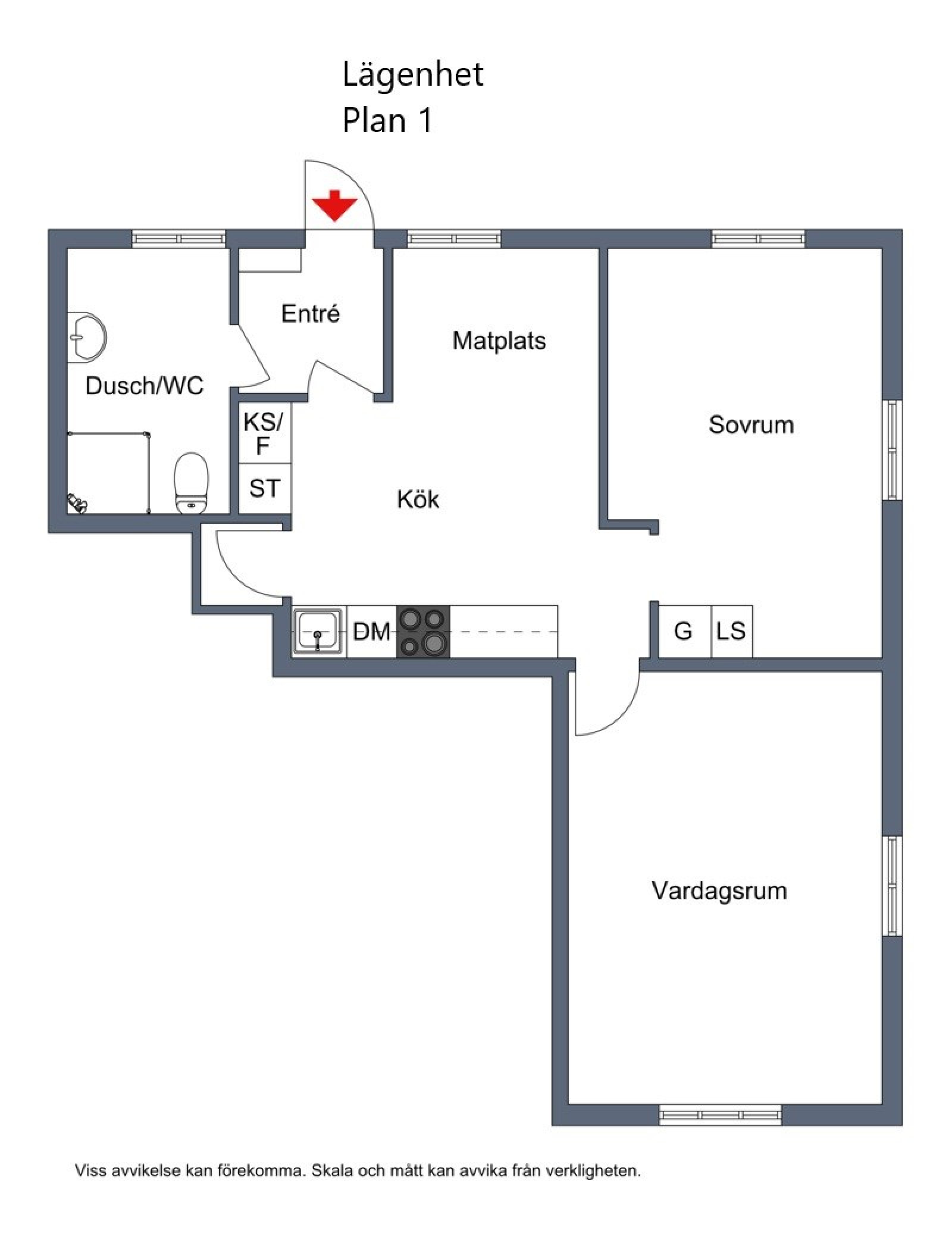 Plan 1 Norra Kyrkogatan 24